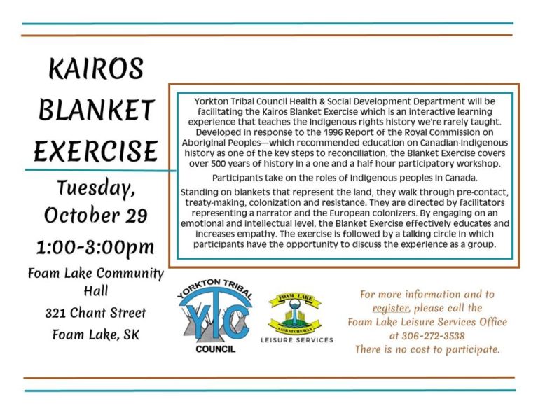 KAIROS Blanket Exercise Town of Foam Lake