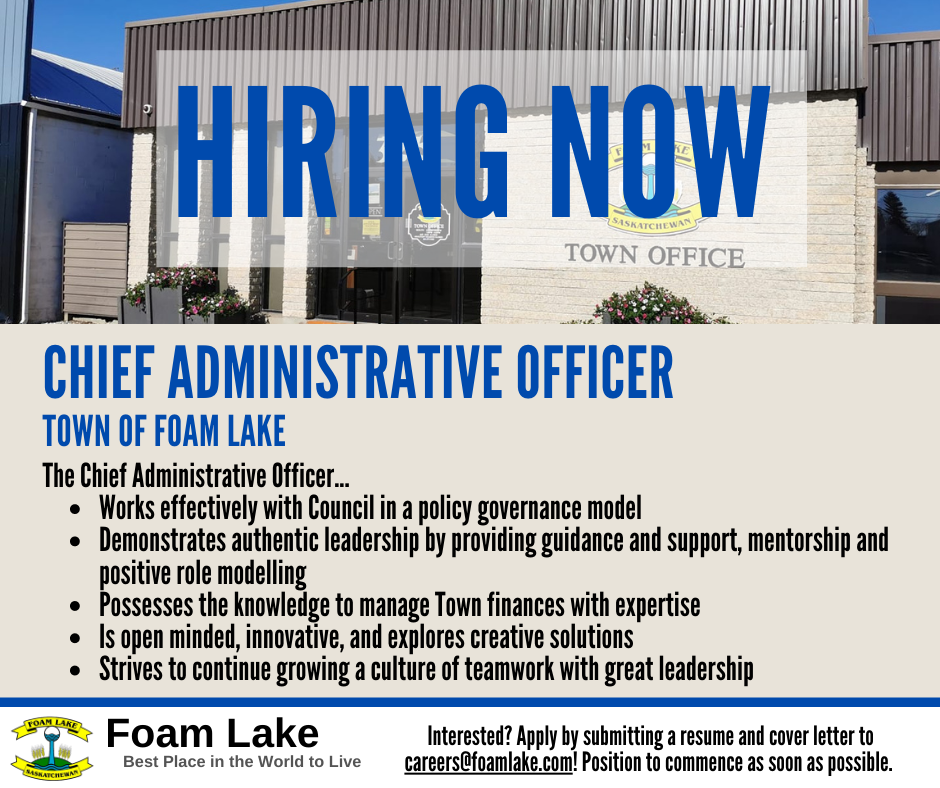 Career Opportunities Town of Foam Lake
