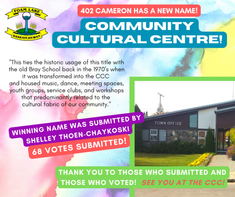 Community Cultural Centre Available to Rent Town of Foam Lake
