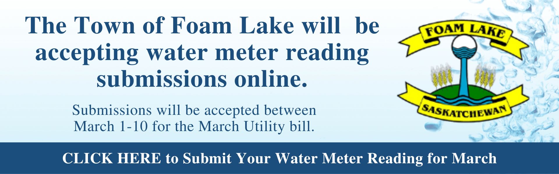 Online Water Meter Reading – Banner