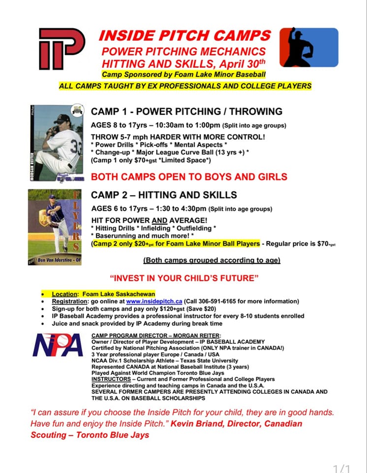 Inside Pitch Camps Town of Foam Lake