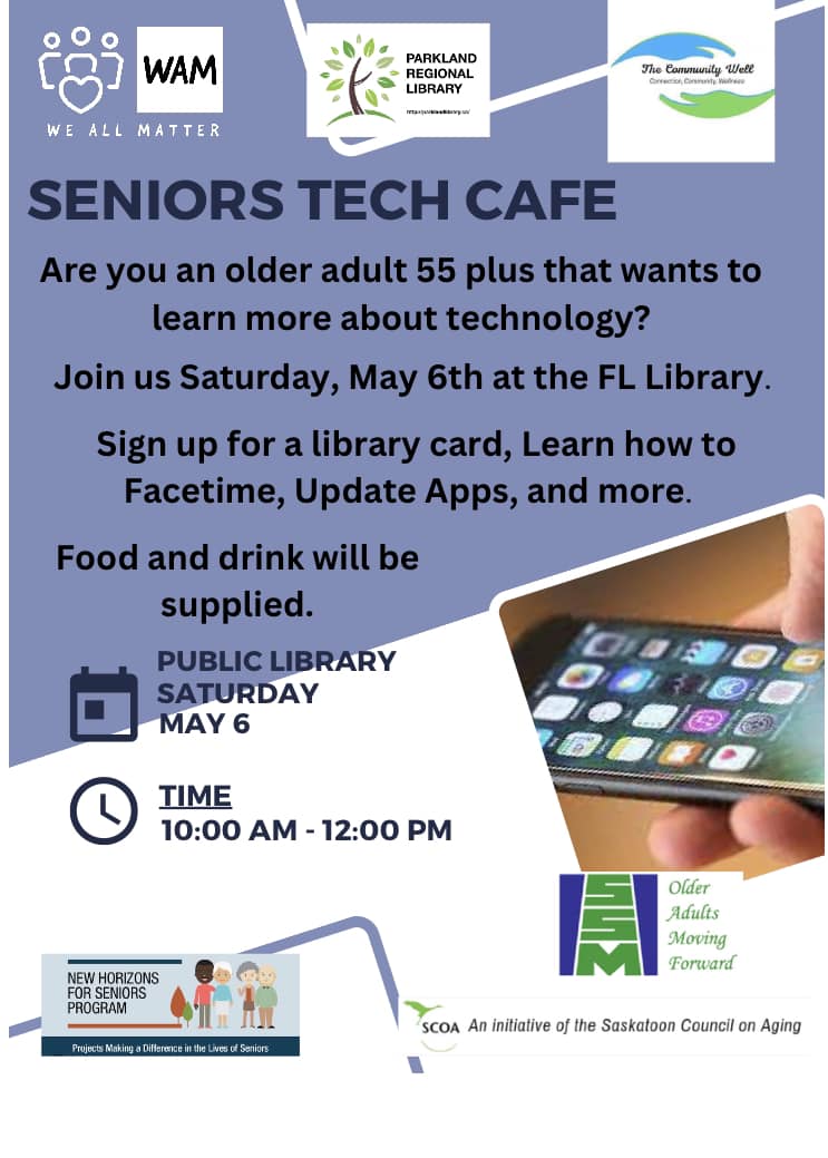 Seniors Tech Cafe Foam Lake Public Library Town of Foam Lake