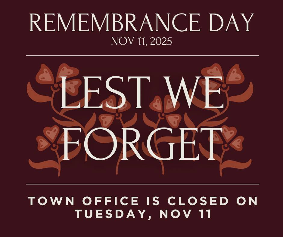 Town Office Closed: Remembrance Day